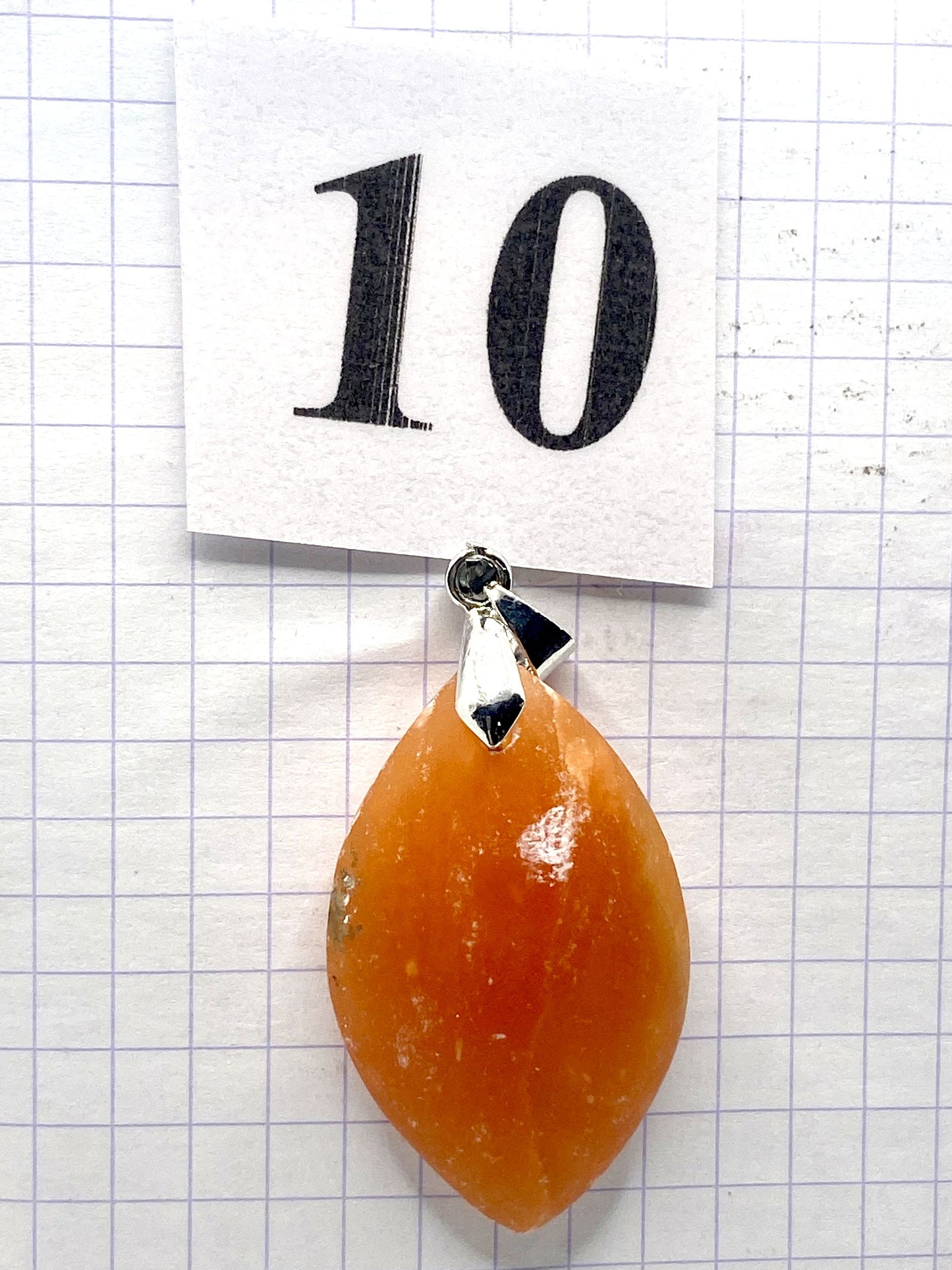 pendentif CALCITE ROUGE