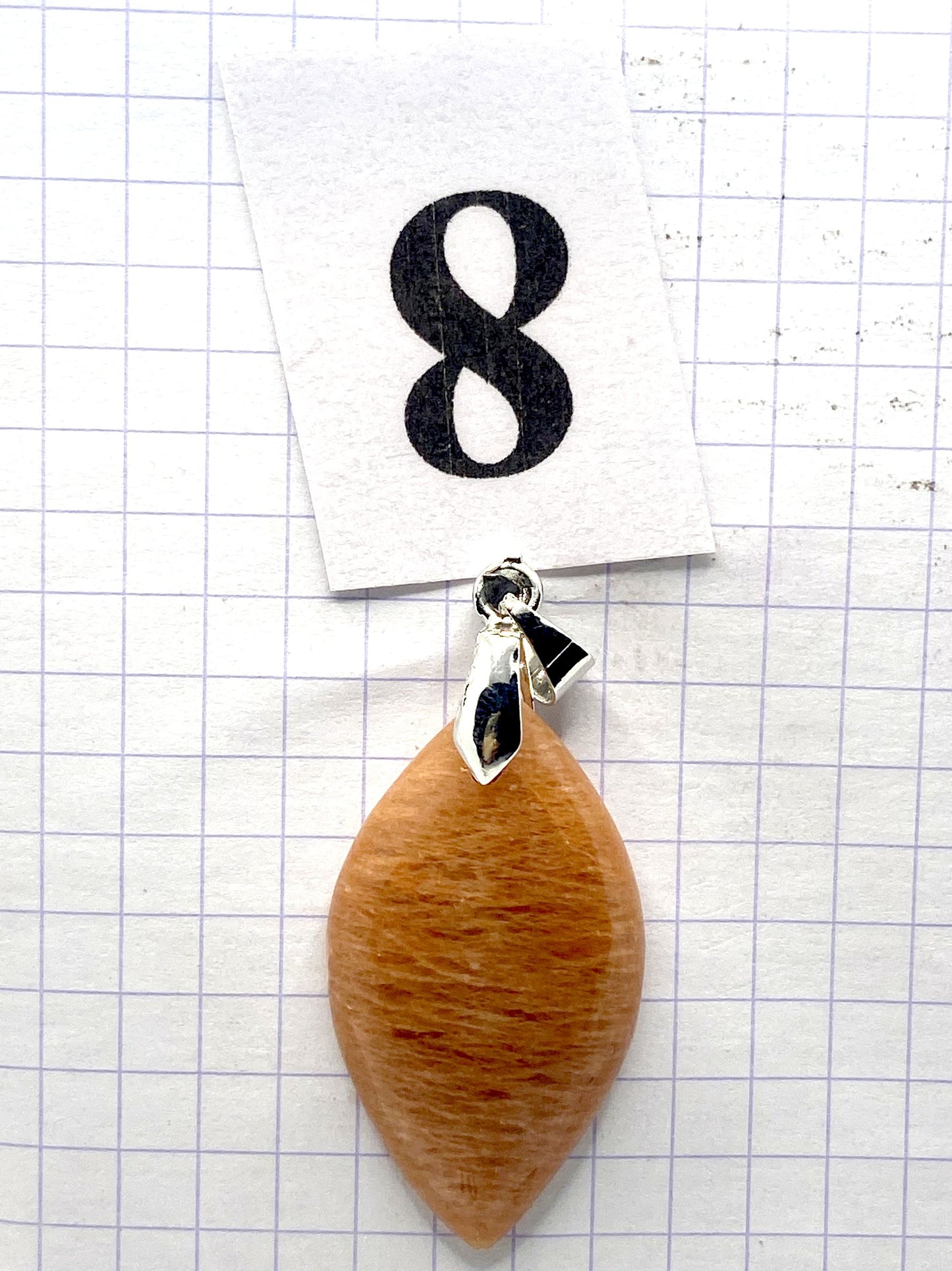 pendentif PIERRE DE LUNE ROSE