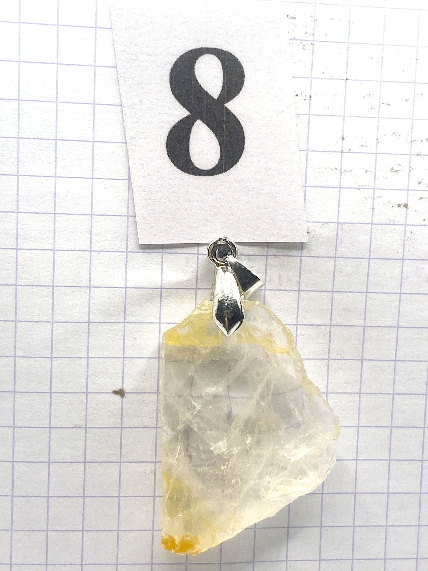 BRUTE QUARTZ HEMATOIDE JAUNE