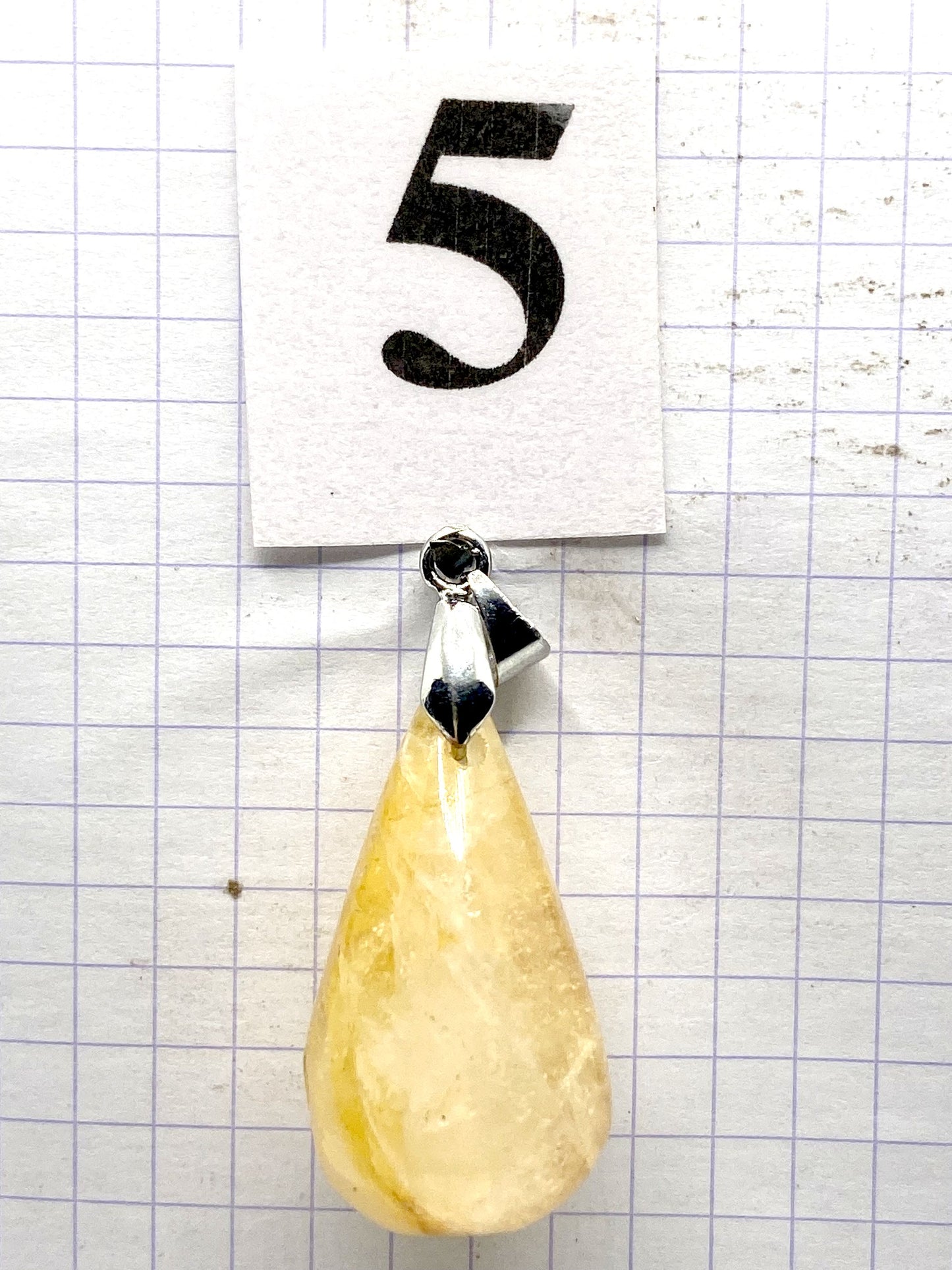 GOUTTE QUARTZ HEMATOIDE JAUNE