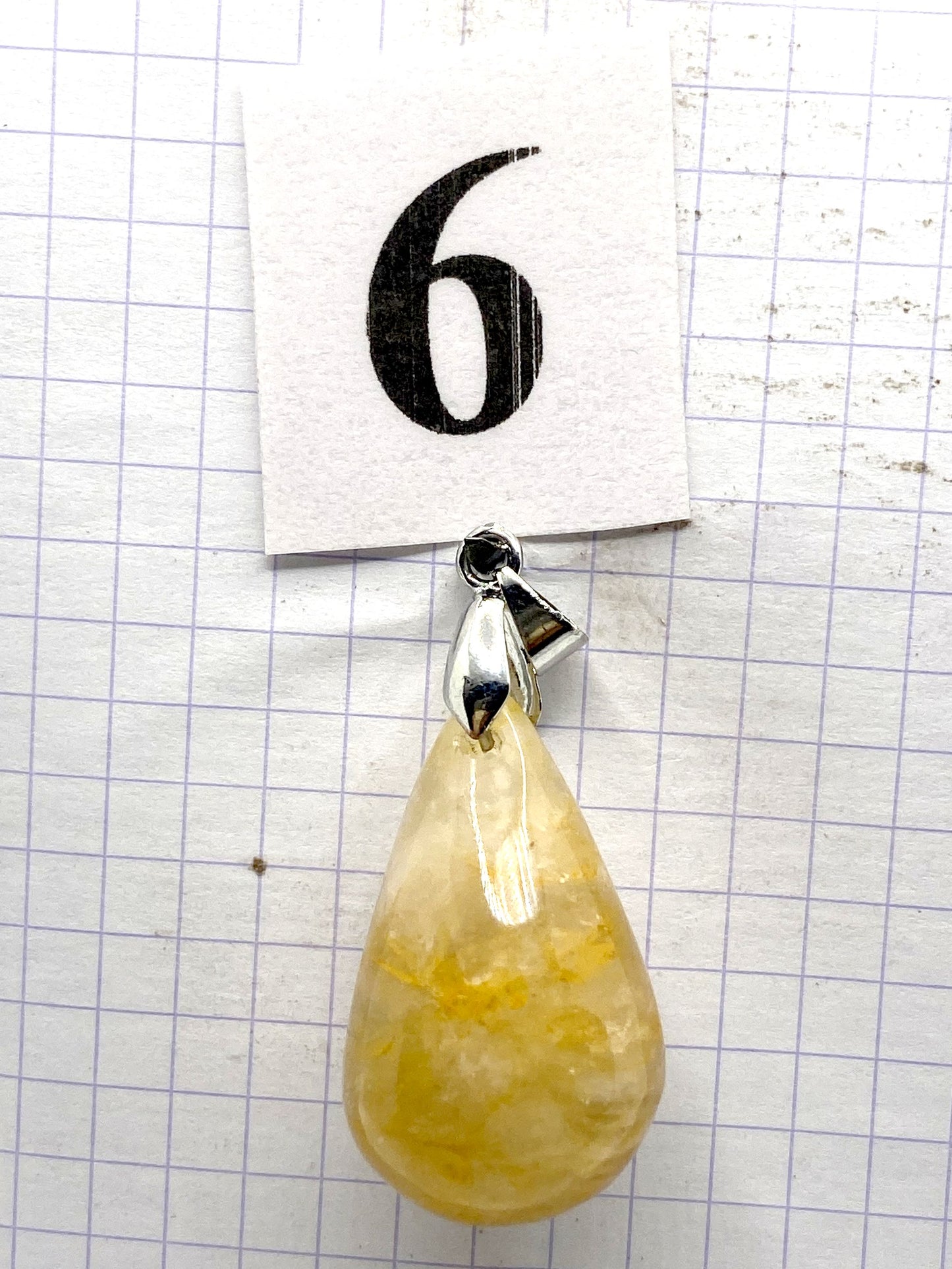 GOUTTE QUARTZ HEMATOIDE JAUNE