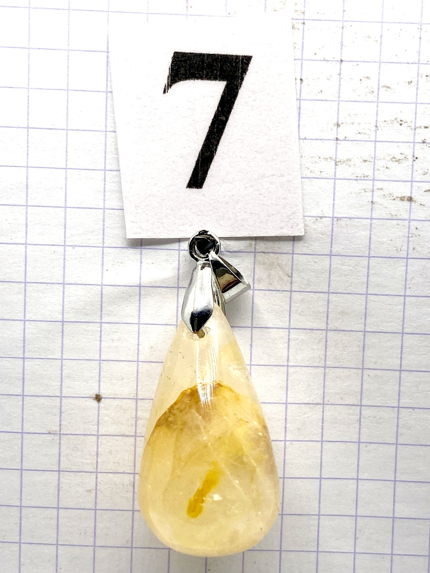 GOUTTE QUARTZ HEMATOIDE JAUNE