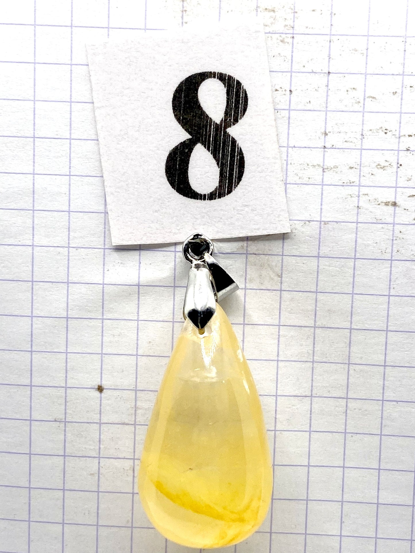 GOUTTE QUARTZ HEMATOIDE JAUNE
